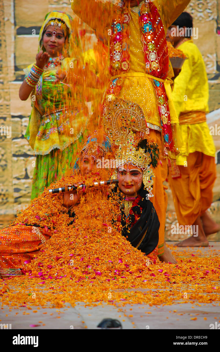 Suraj Kund Mela Danse fleur Banque D'Images