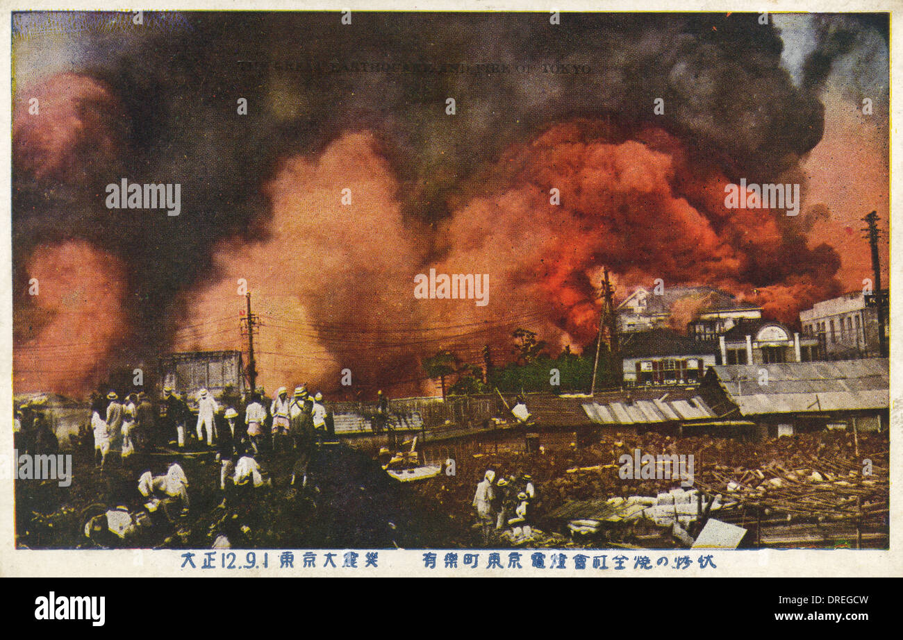 Tremblement de terre de Tokyo, Japon 1923 (8/9) Banque D'Images