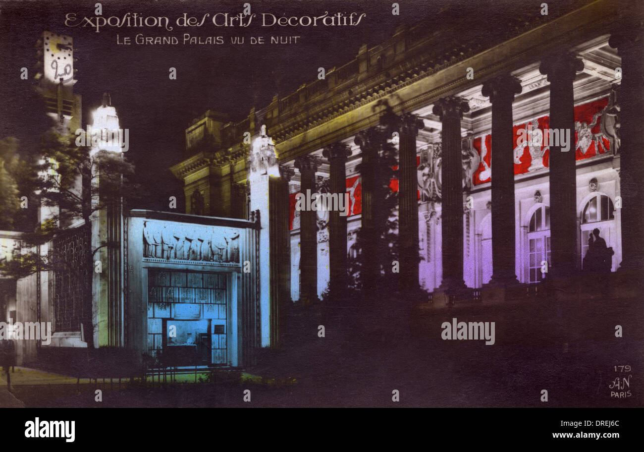 Le Grand Palais - Exposition des Arts Décoratifs, Paris Banque D'Images