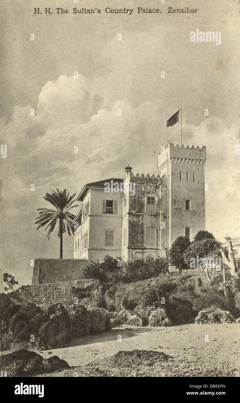 Zanzibar - le pays du Sultan Palace Banque D'Images