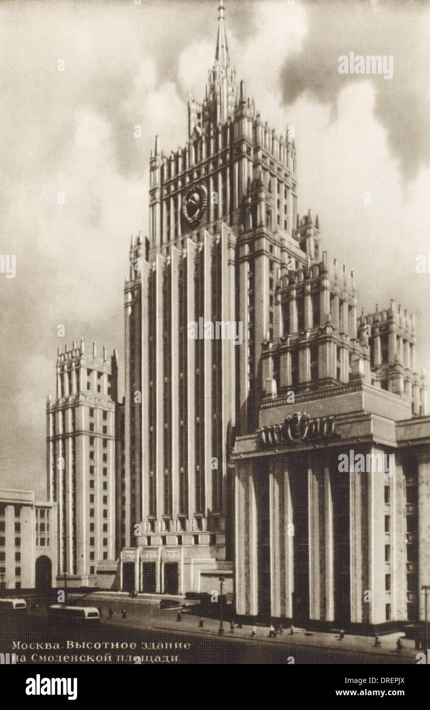 Moscou - Ministère des Affaires étrangères Banque D'Images