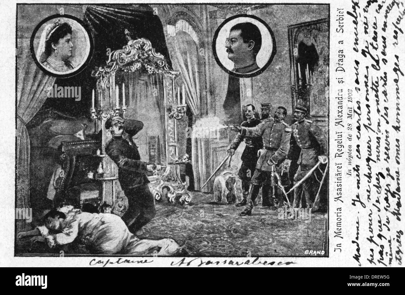 Assassinat du Roi et de la reine de Serbie Photo Stock - Alamy