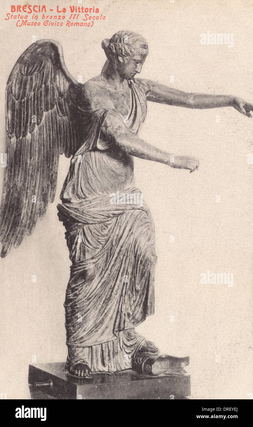 Statue en bronze - Vittoria Alata - Brescia, Italie Banque D'Images