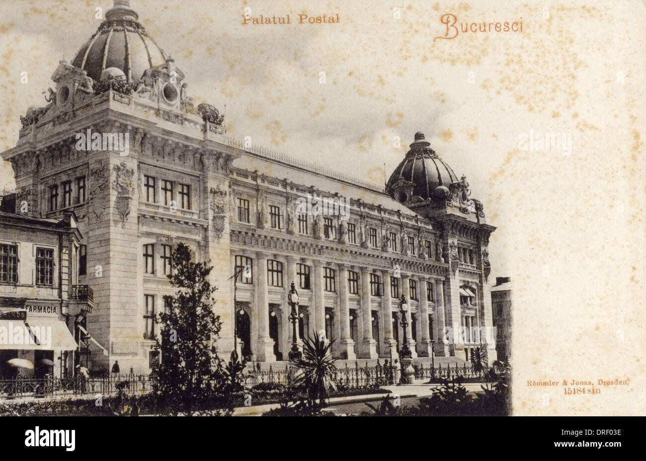 Roumanie - Bucarest - Palais Postal Banque D'Images