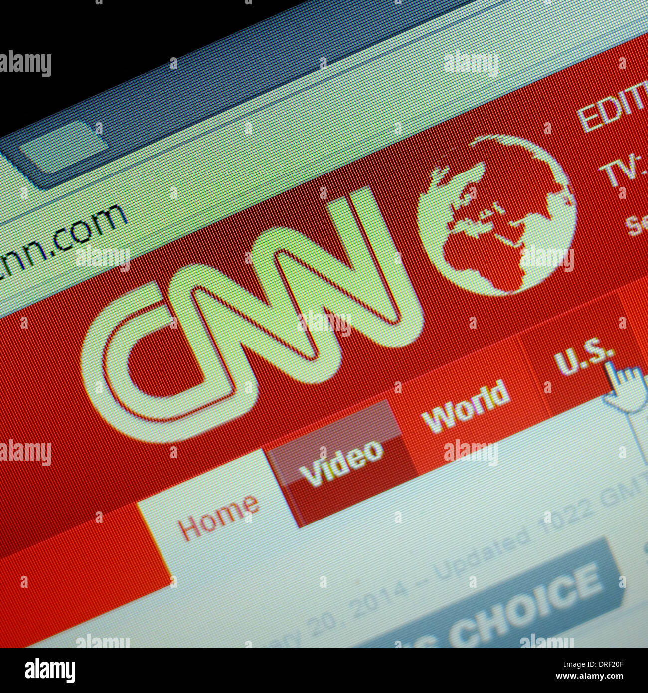 CNN News site Internet sur un écran d'ordinateur portable Banque D'Images