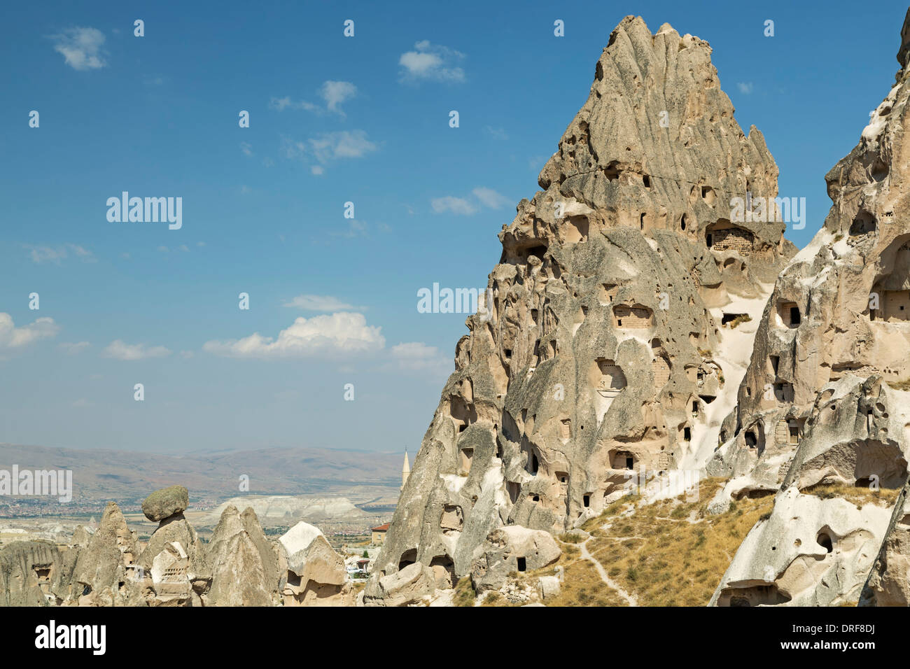 Cheminées de fées, Uchisar, Cappadoce, Turquie Banque D'Images