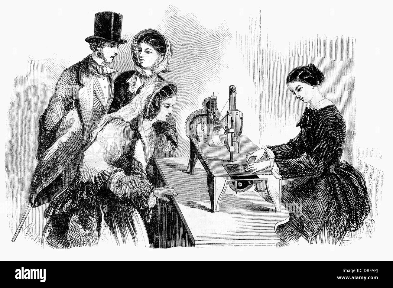 Première machine à coudre de Singer 1851 Banque D'Images