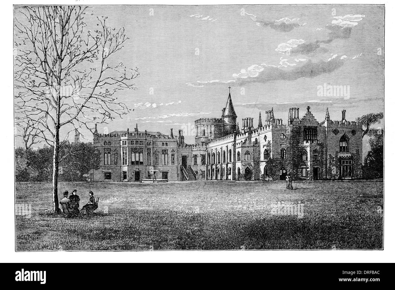 Strawberry Hill House Twickenham, London 1882 Banque D'Images