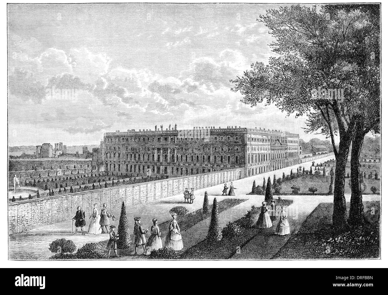 Hampton Court Palace London Borough of Richmond upon Thames, Grand Londres 1770 Banque D'Images