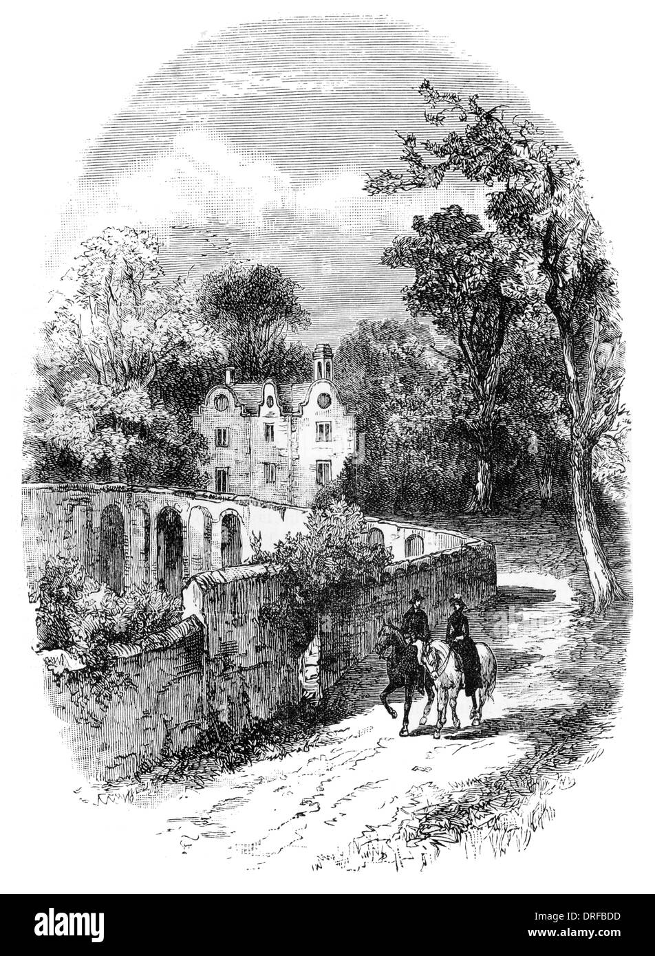 Au Harefield village London territoires du Grand Londres, 1815 Banque D'Images