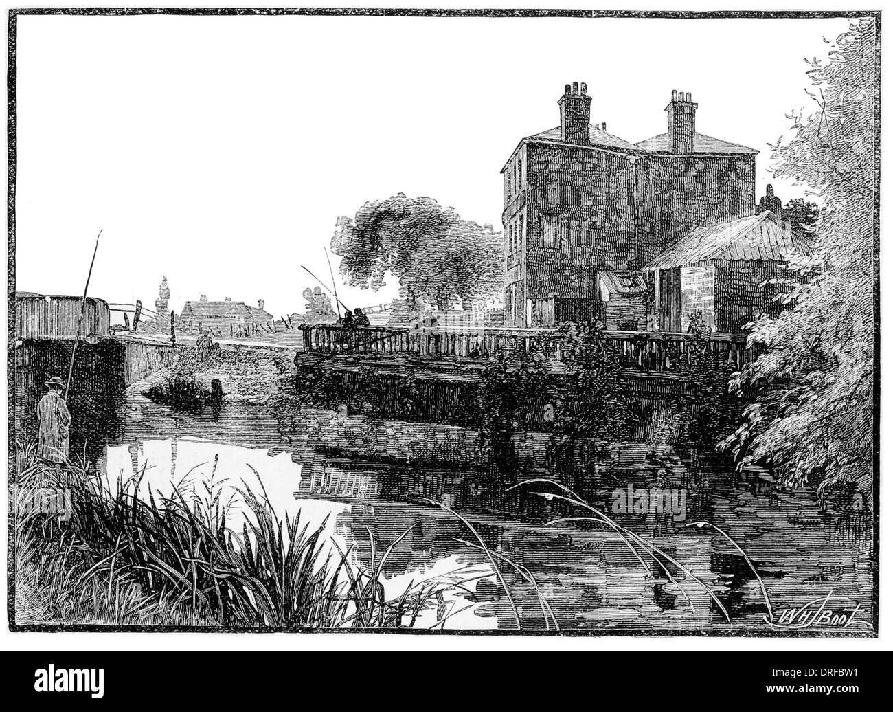 Londres de Cook's Ferry vers 1880 Banque D'Images