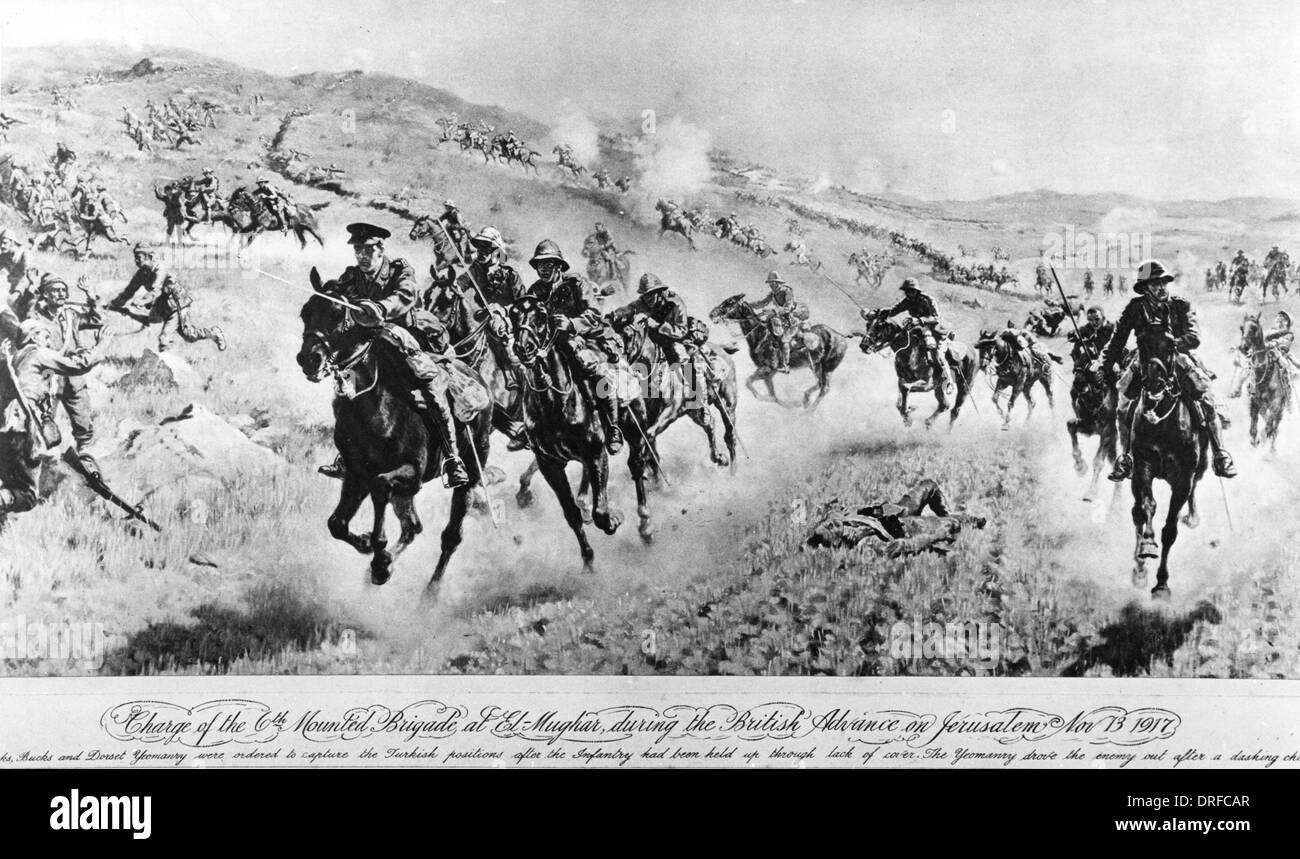 Responsable de la brigade montée à El-Mughar, 1917 Banque D'Images