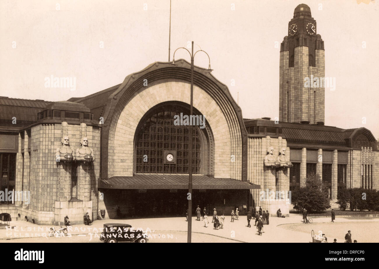 Helsinki, Finlande - Central Railway Station Banque D'Images