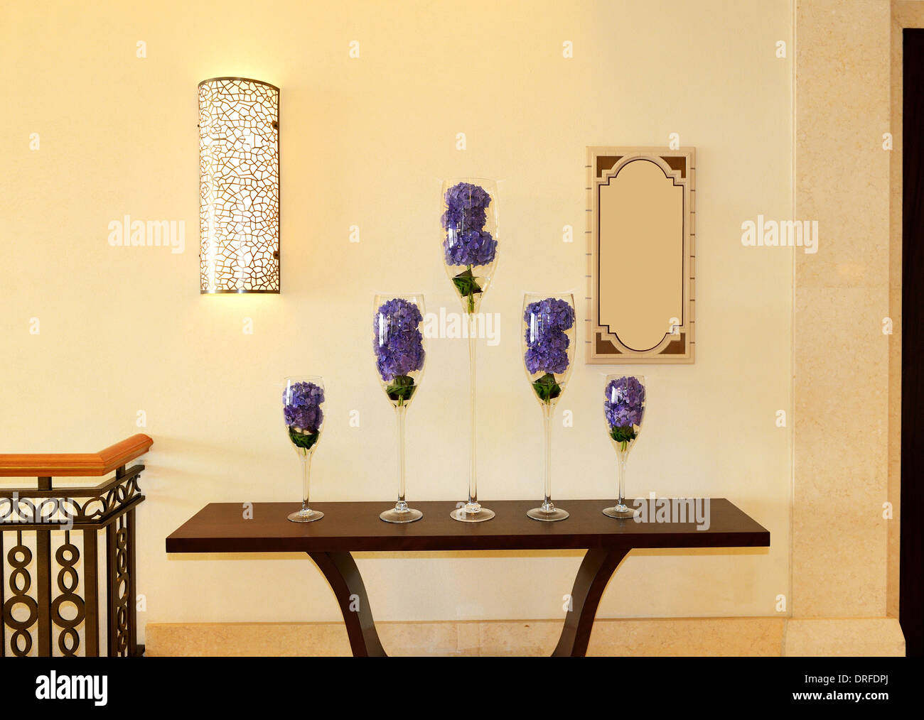 La décoration intérieure de l'hôtel de luxe, DUBAÏ, ÉMIRATS ARABES UNIS Banque D'Images