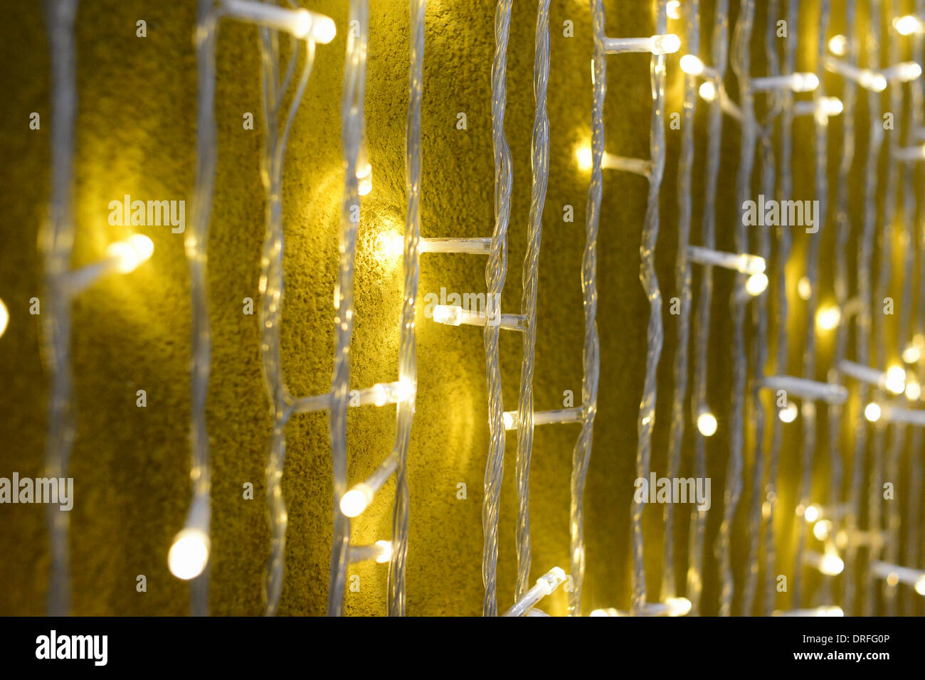 Sur le mur de lumière LED Banque D'Images