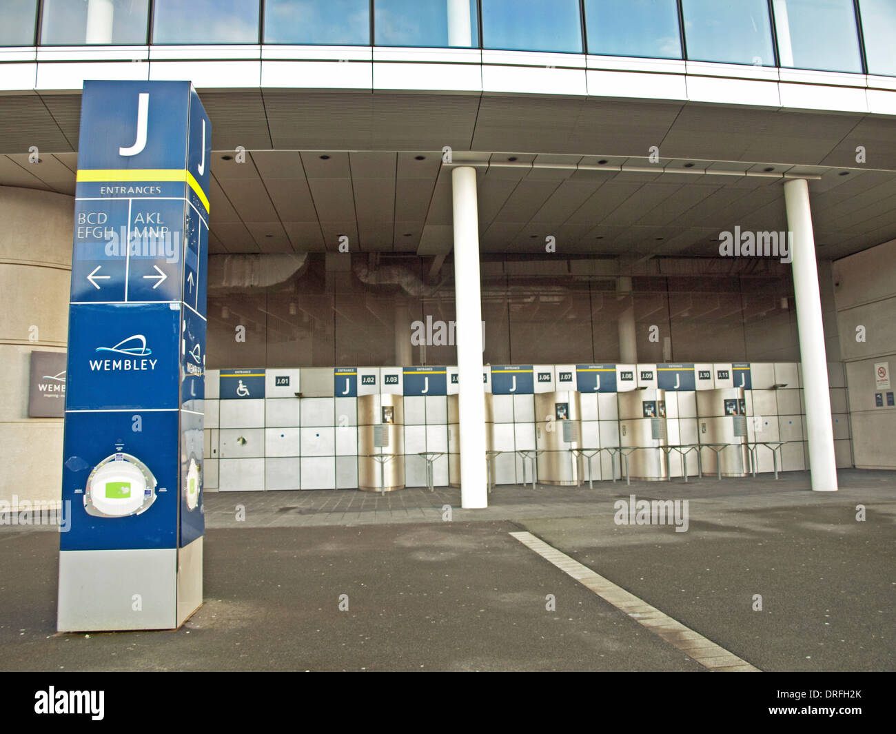 Voir l'entrée du stade de Wembley, London Borough of Brent, London, Angleterre, Royaume-Uni Banque D'Images