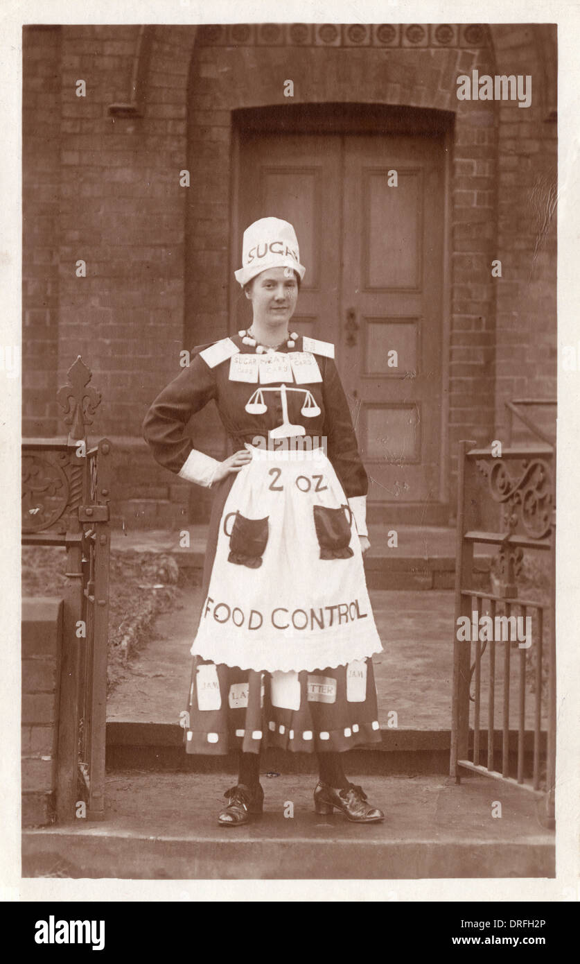 Le rationnement - WW1 - Fancy Dress Costume Banque D'Images