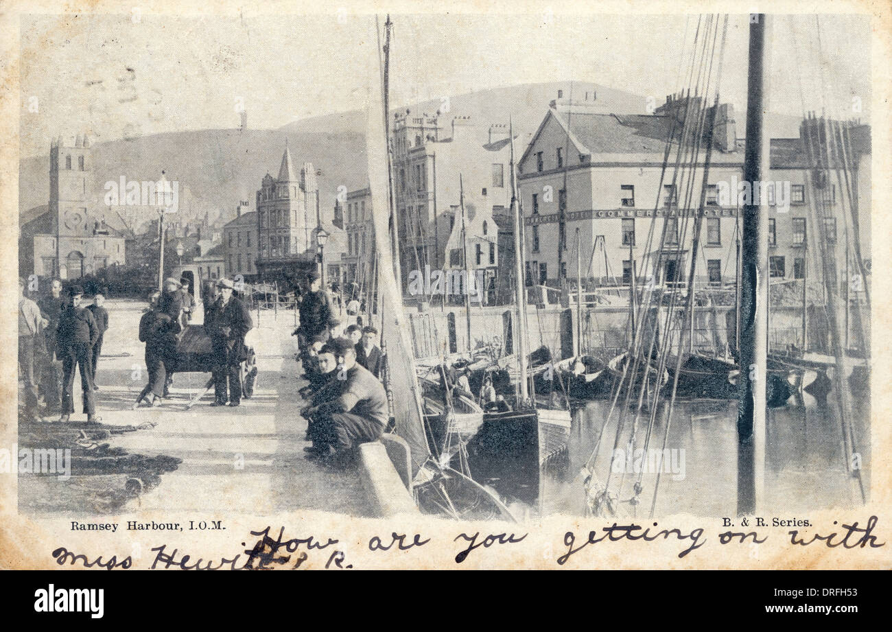 Port Ramsey - Île de Man Banque D'Images