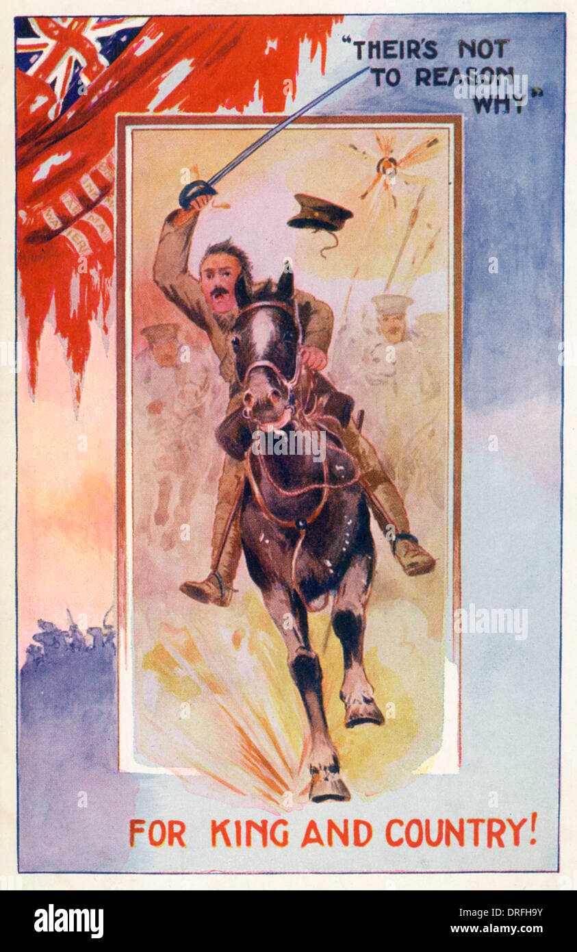Charge de cavalerie - World War One Banque D'Images