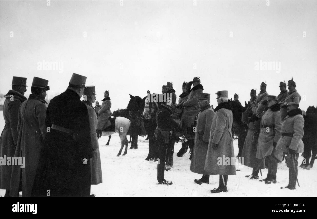 L'Archiduc Karl d'Autriche François-Joseph avec 7ème Brigade Banque D'Images