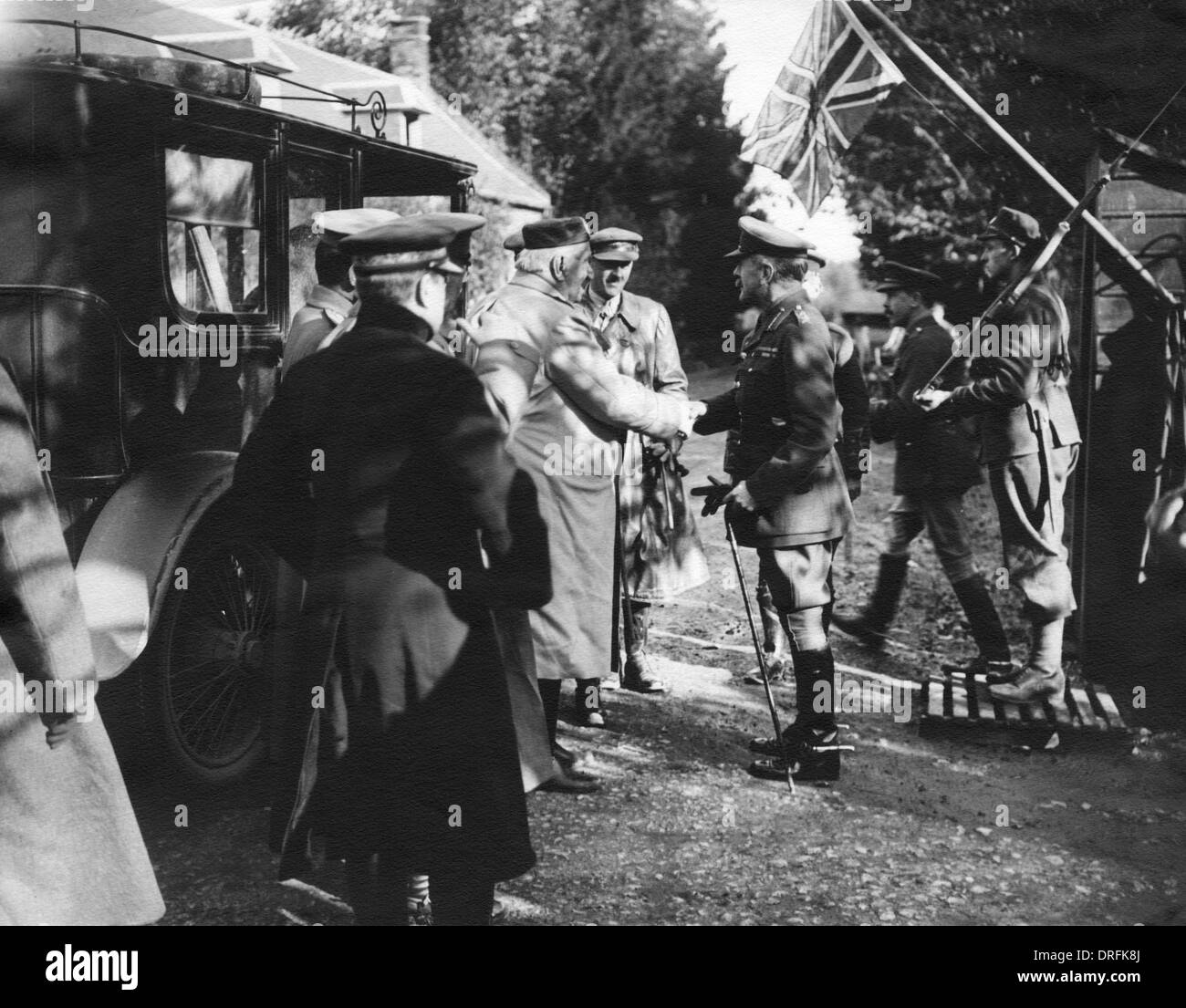 Sir Douglas Haig rencontre le roi Nikola je du Monténégro Banque D'Images