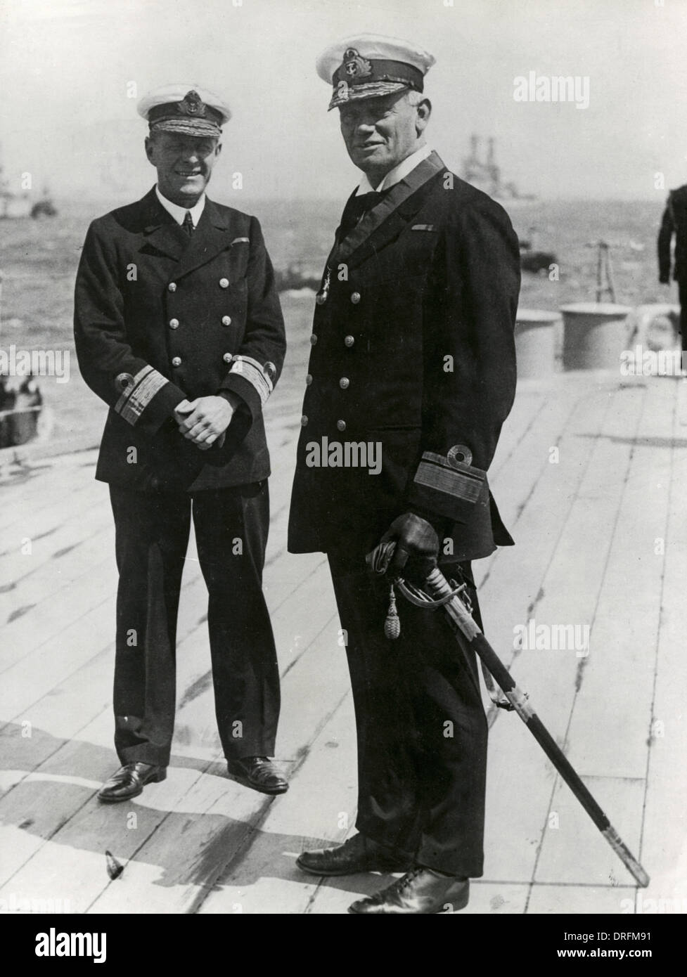 L'amiral Nicholson avec le contre-amiral O de hêtre Banque D'Images