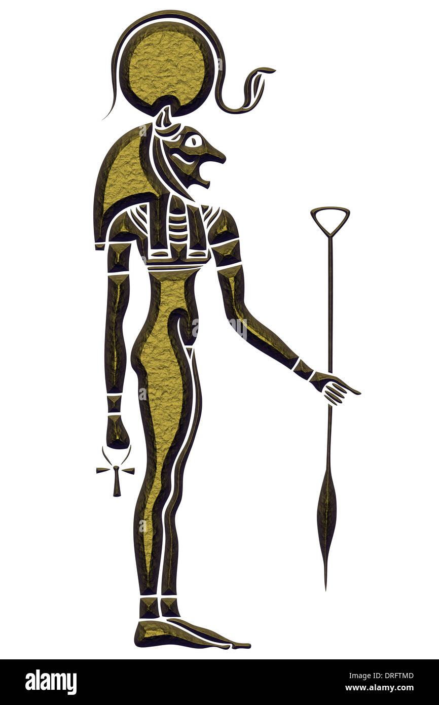 Bastet - ancienne déesse de la guerre et de l'énergie solaire - déesse de l'ancienne Egypte Banque D'Images