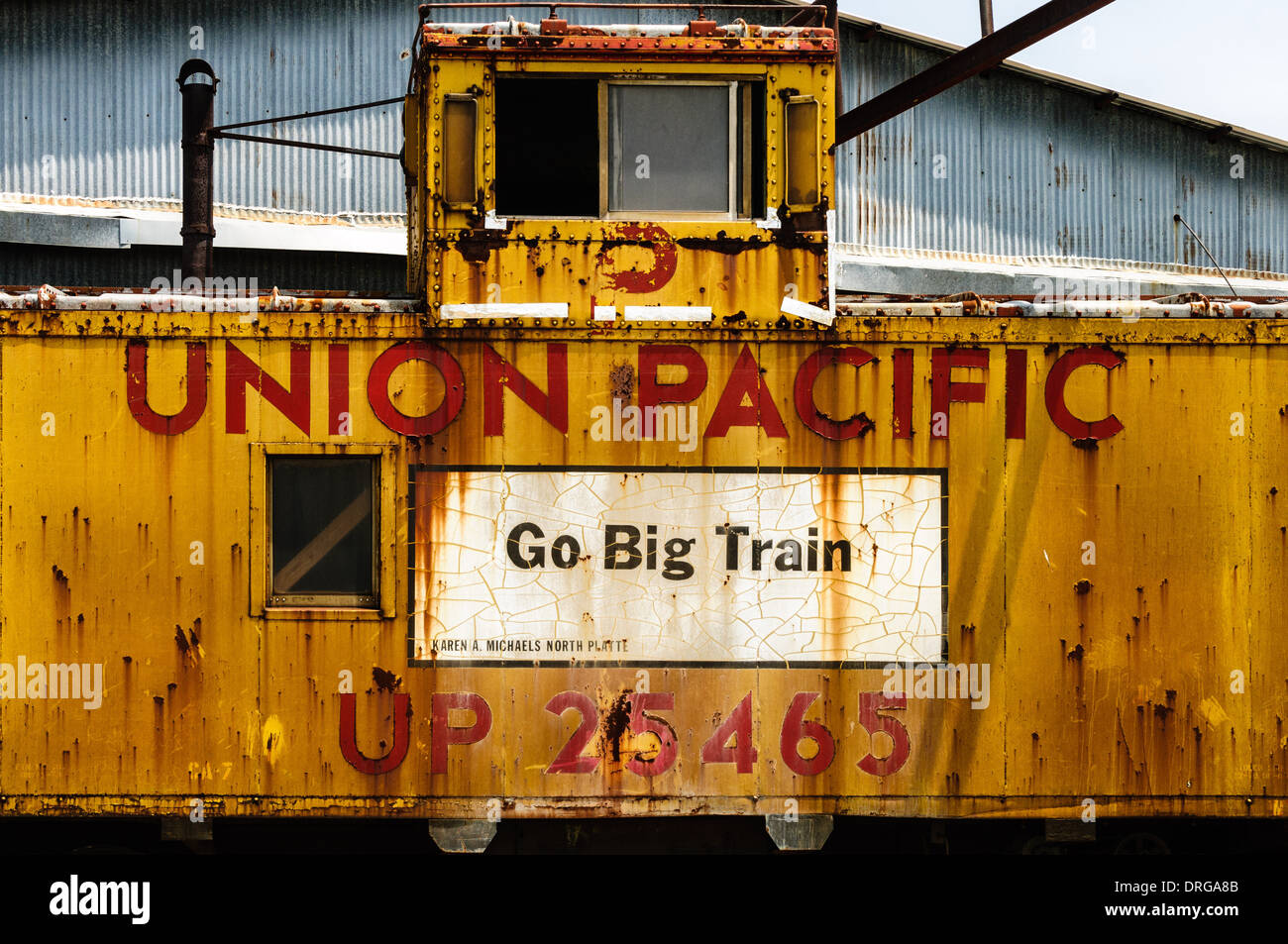 Union Pacific Caboose, Grapevine, Grapevine, Texas Banque D'Images