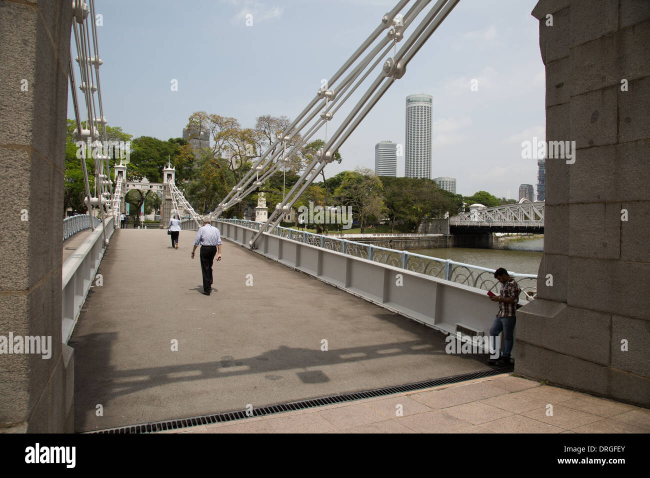 Pont Cavenagh Singapour Banque D'Images