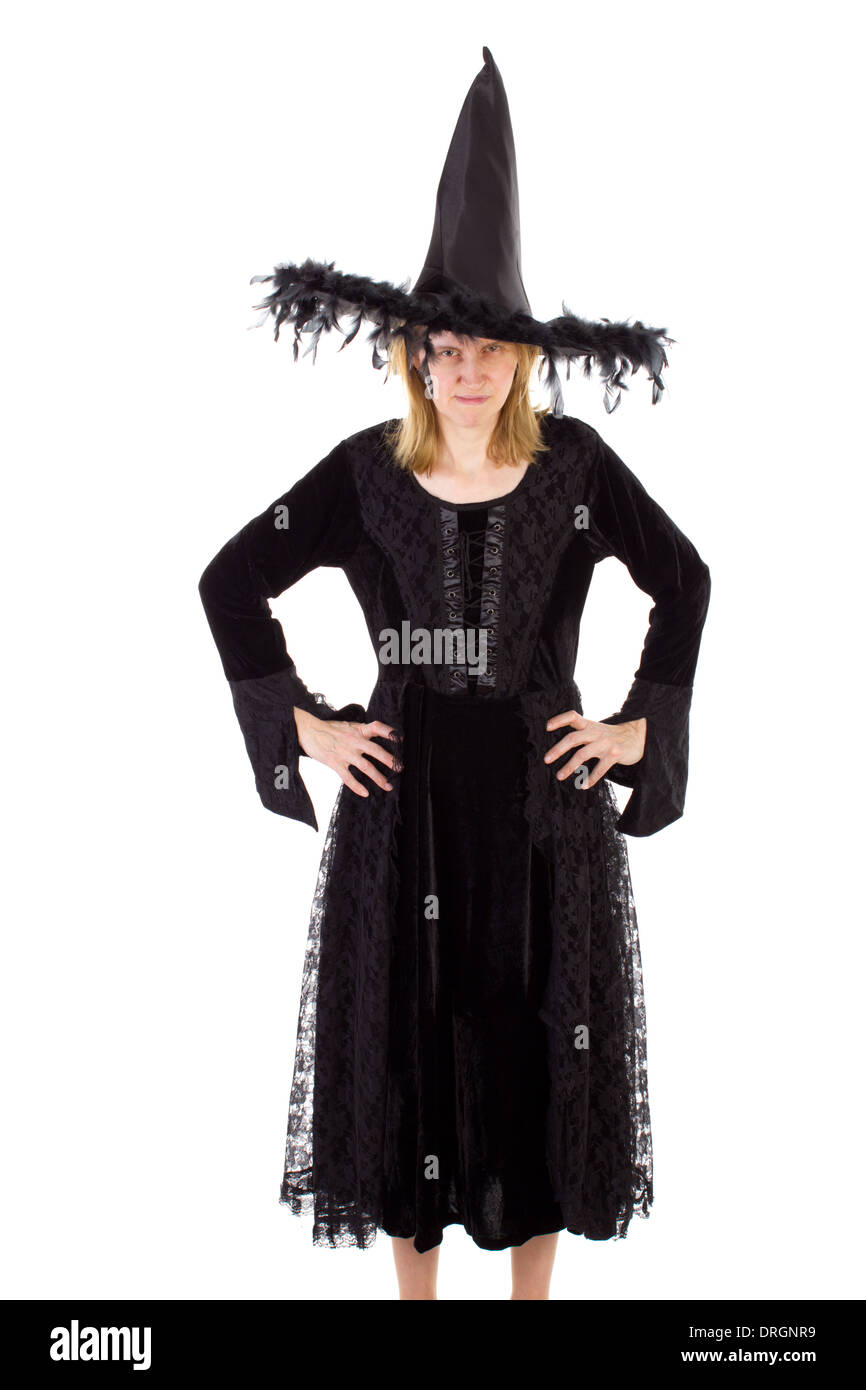 Hag dangereuses au Moyen Âge Banque D'Images