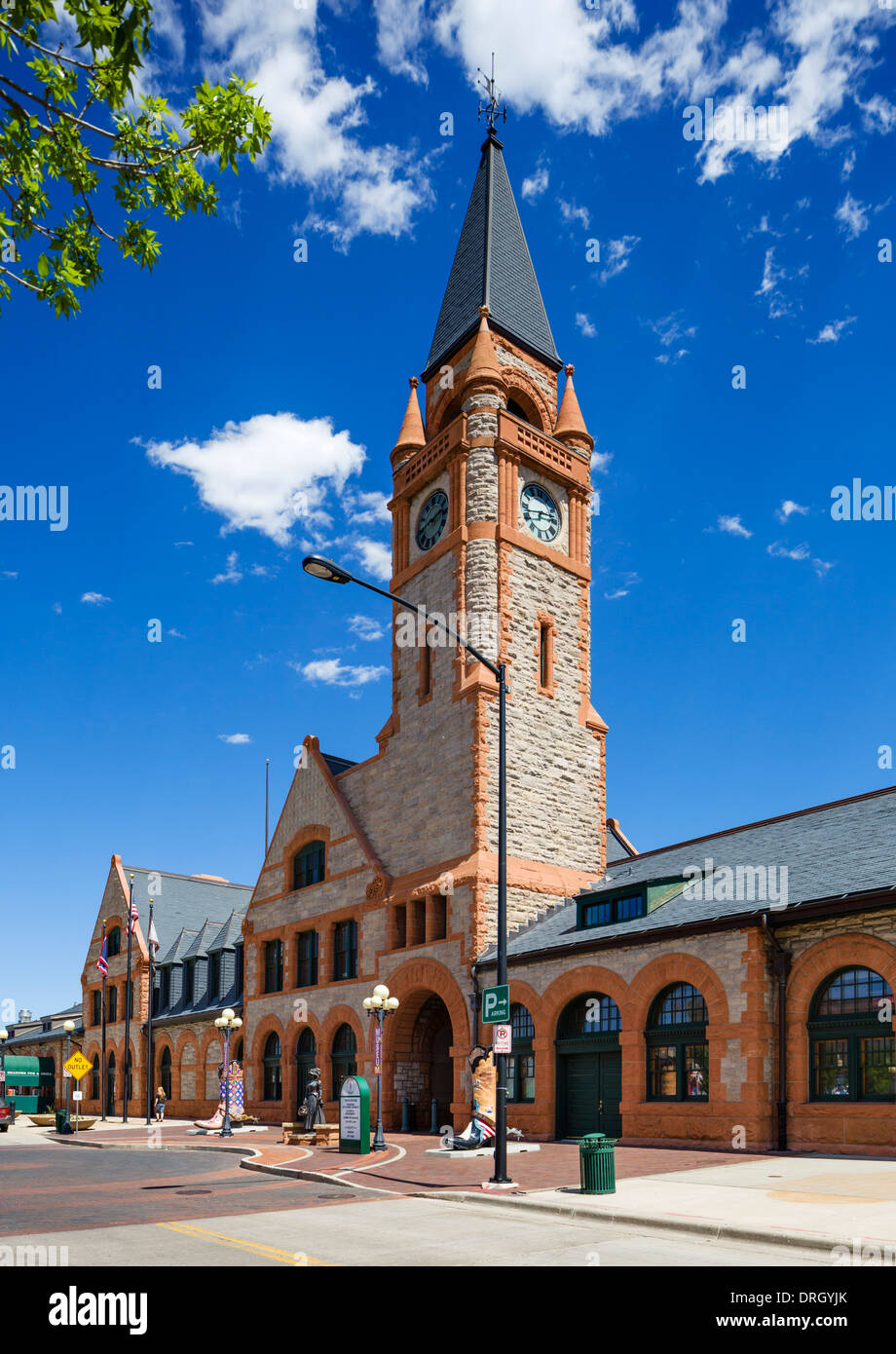 Cheyenne Depot au centre-ville historique de Cheyenne, Wyoming, USA Banque D'Images