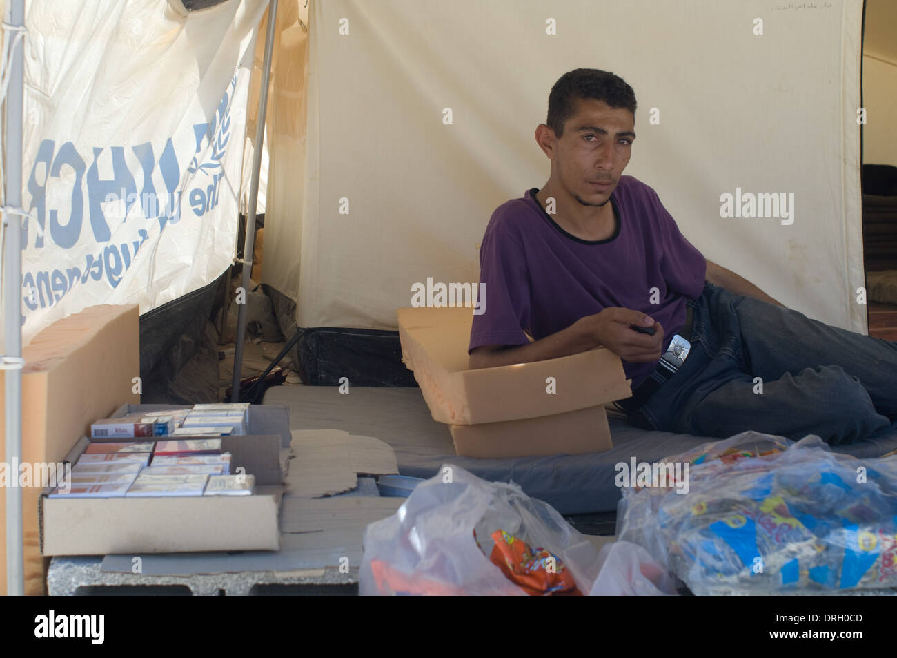 À partir de la crise des réfugiés syriens le conflit en cours avec les rebelles et les forces gouvernementales Banque D'Images