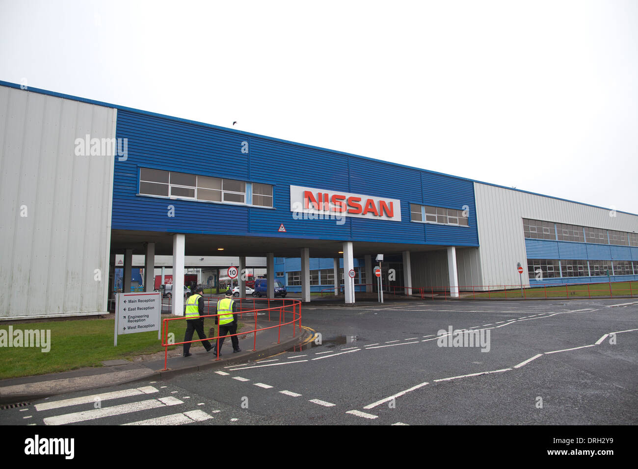 Production de voitures domestiques Nissan Fabricant, usine de Sunderland, au nord de l'Angleterre, Royaume-Uni Banque D'Images