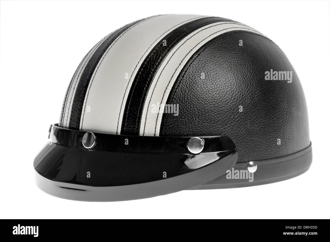 Casque de moto Braincap isolé sur fond blanc Banque D'Images