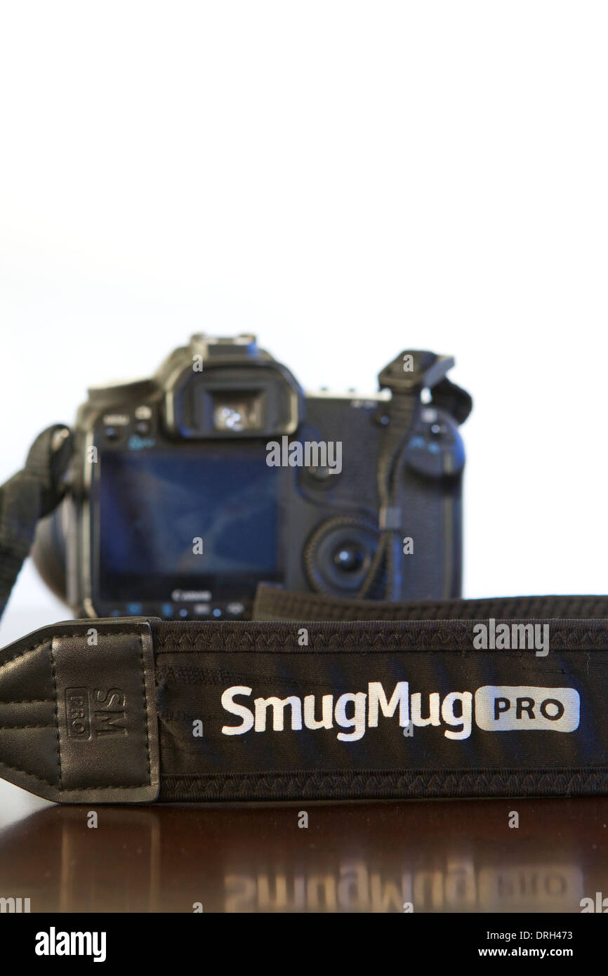 Smumug partage de photos pro logo bandoulière Banque D'Images