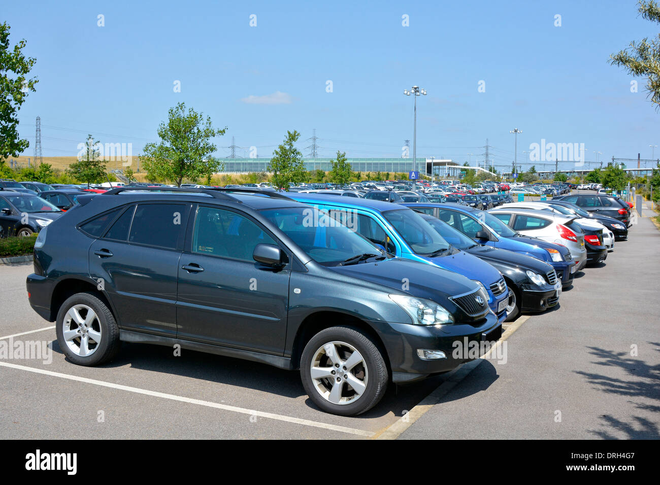 Payé pour un parking à Ebbsfleet International gare Eurostar Banque D'Images