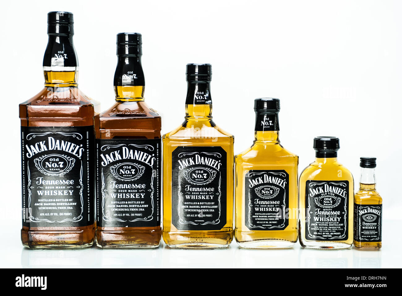 Lynchburg, Tennessee, USA. 26 janvier, 2014. Jack Daniel's Tennessee  Whiskey Sour Mash est distillé à Lynchburg, Tennessee et a rapporté le plus  de whiskey américain de vente dans le monde. En 2013,