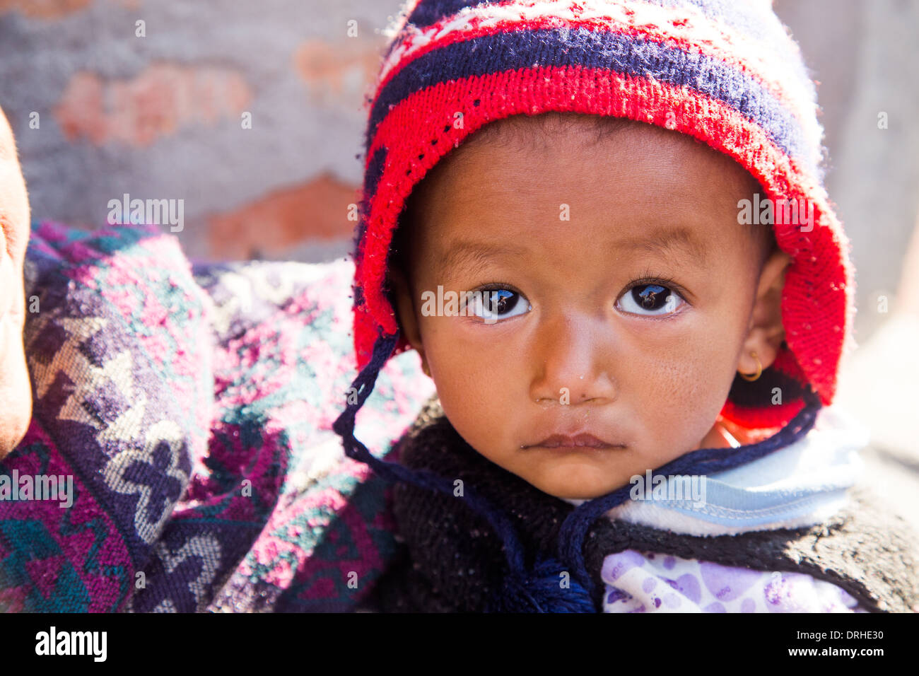 Jeune garçon népalais à Katmandou, Népal Banque D'Images