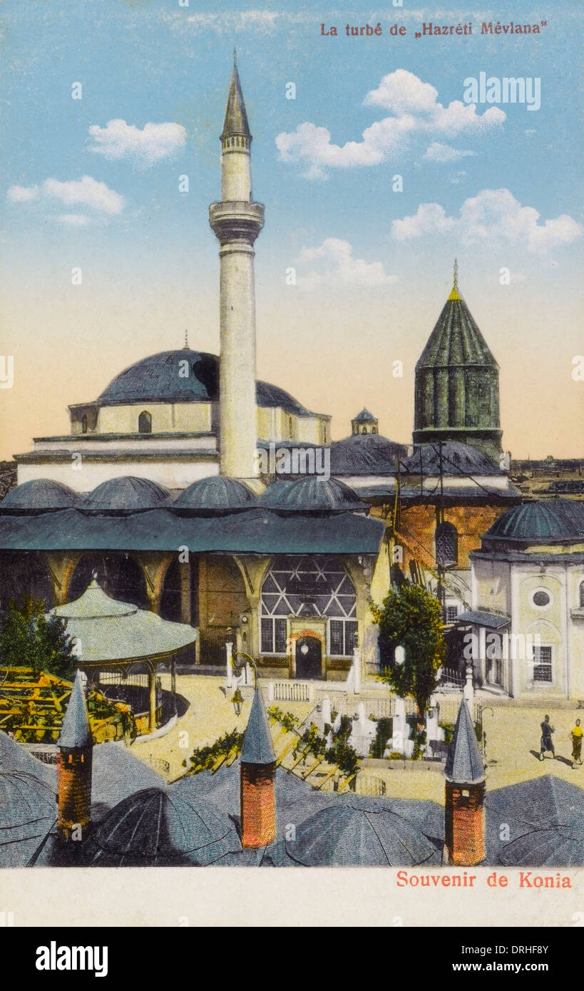 Konya - Mosquée & Turbe (édifice funéraire) de Rumi Banque D'Images