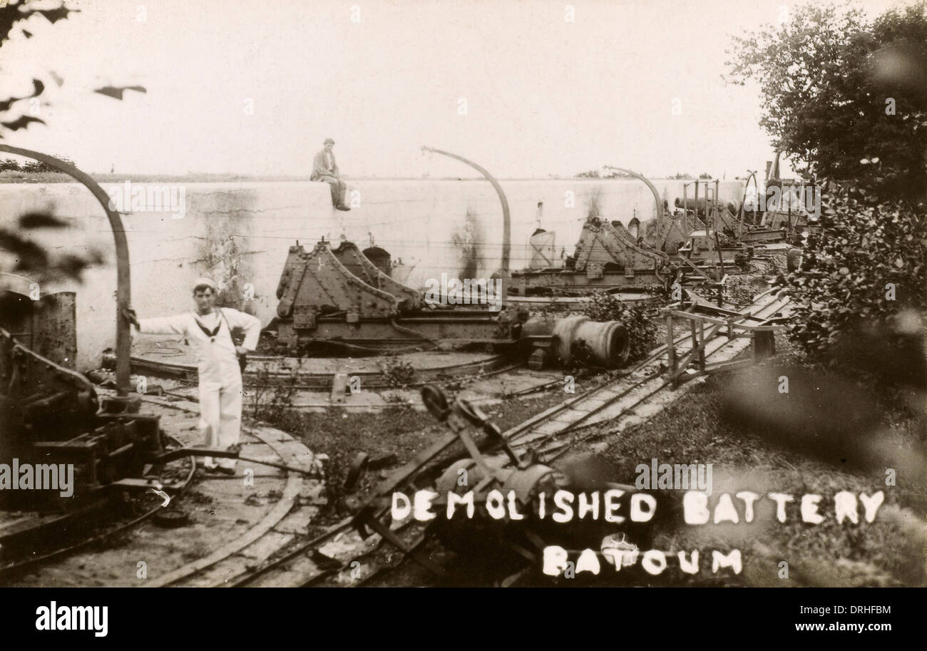 Géorgie - Batumi - Batterie d'artillerie démolis Banque D'Images
