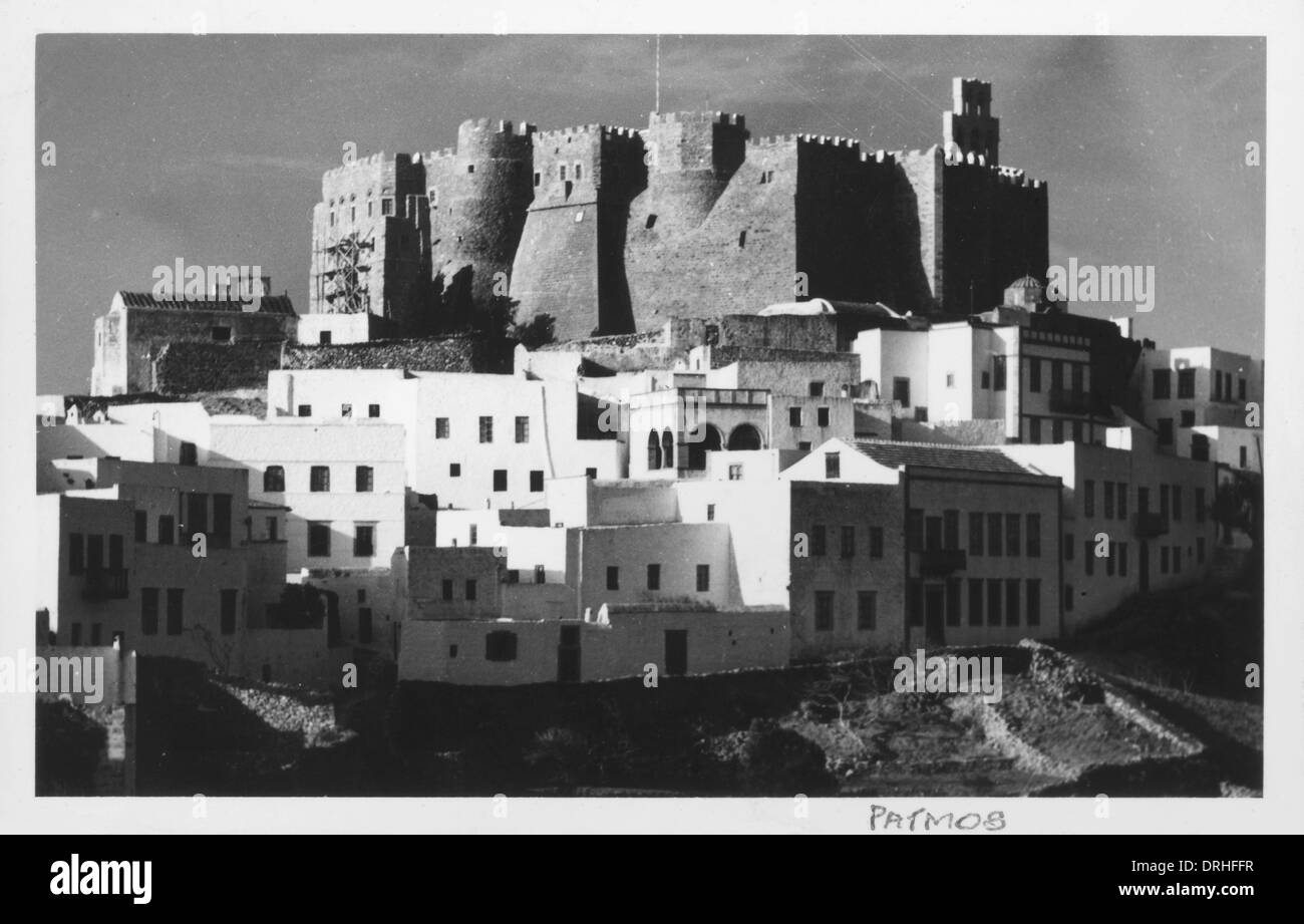 Monastère de Saint Jean le Théologien, Patmos, Grèce Banque D'Images