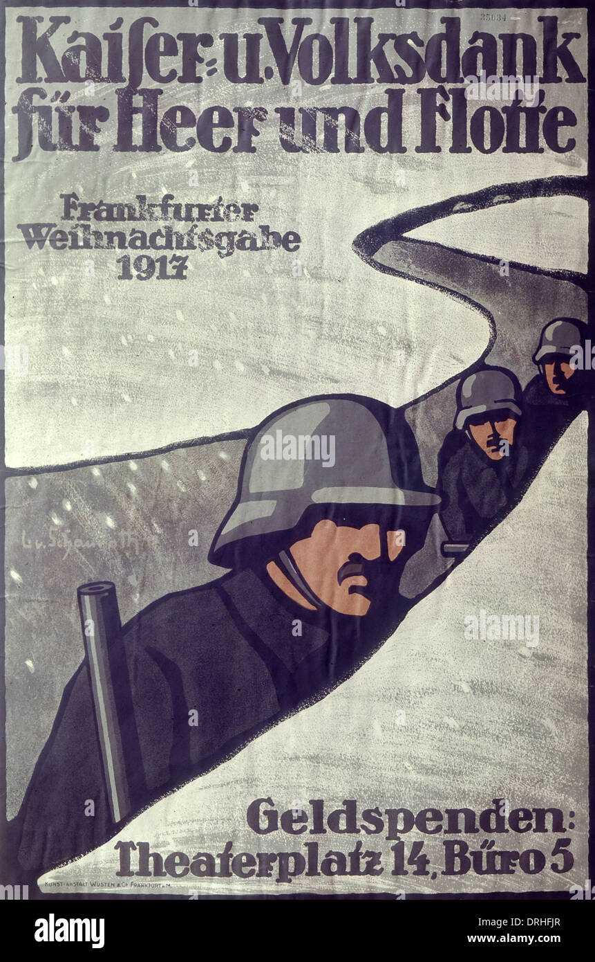 La collecte de fonds, de l'affiche allemande WW1 Banque D'Images