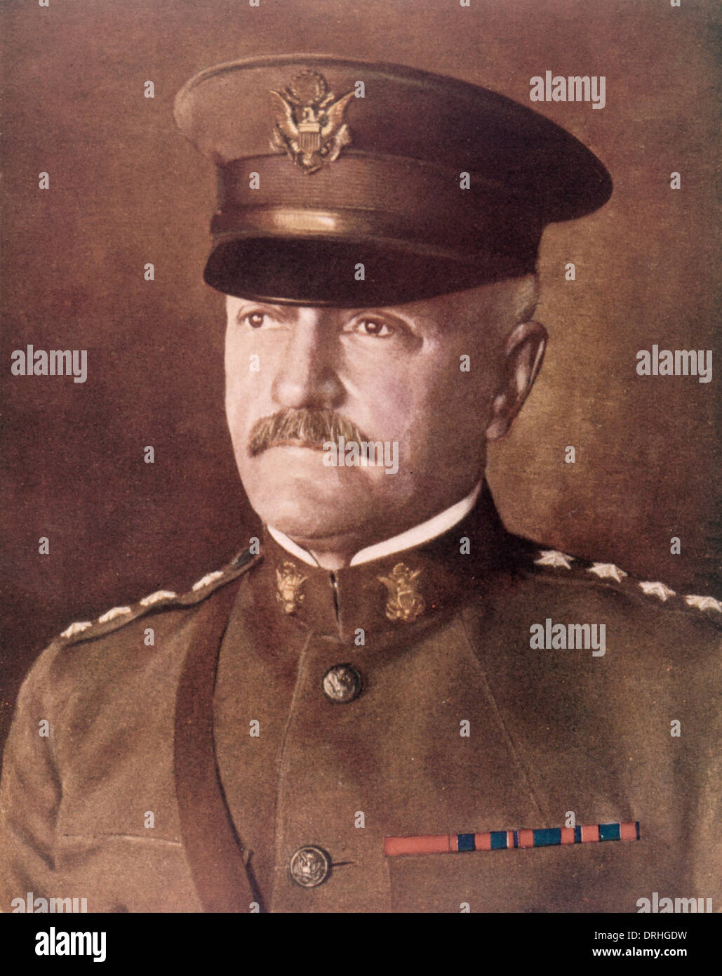 Le général John Pershing, officier de l'armée américaine, WW1 Banque D'Images