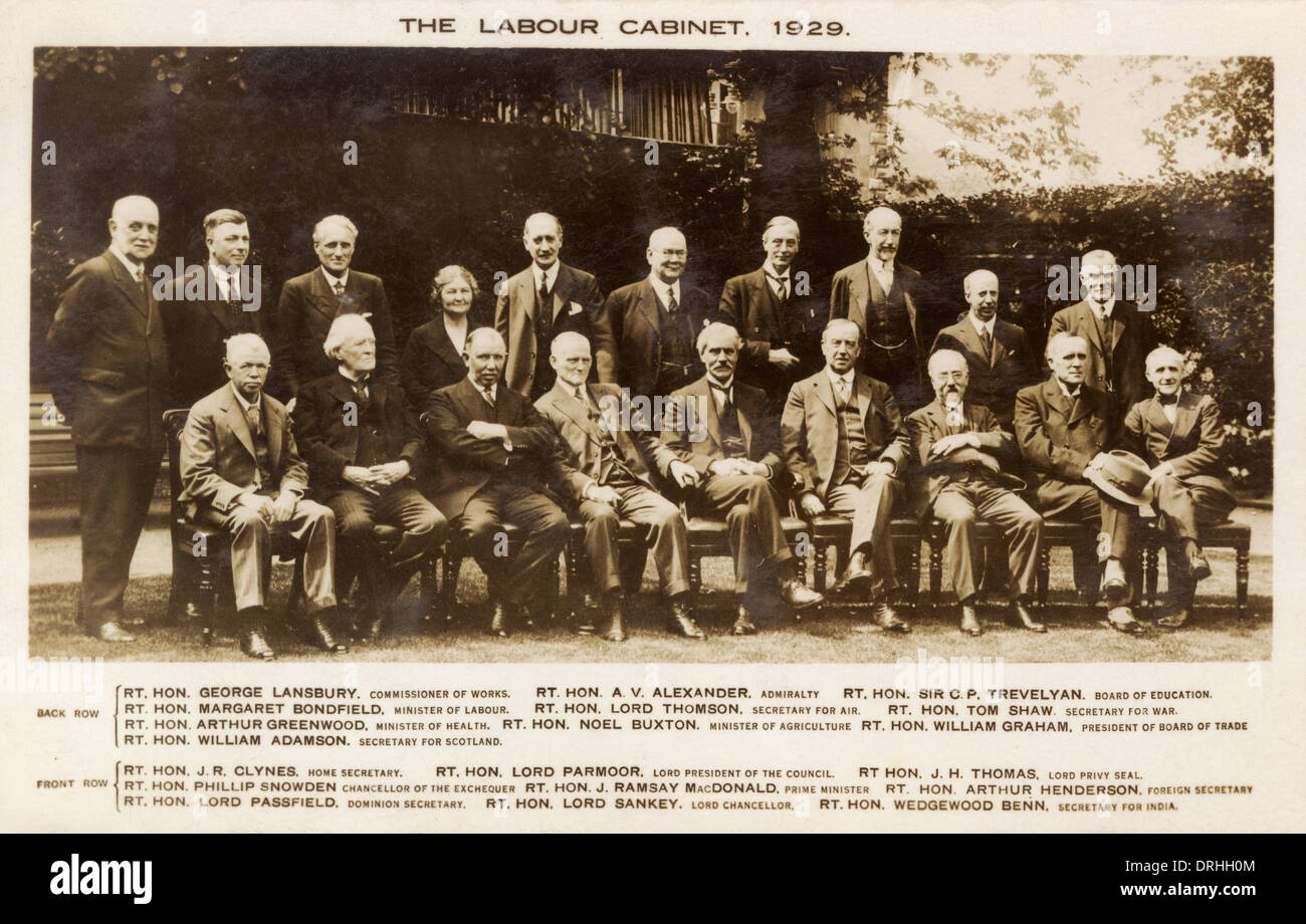 Le Parti du Travail Cabinet de Ramsay MacDonald Banque D'Images