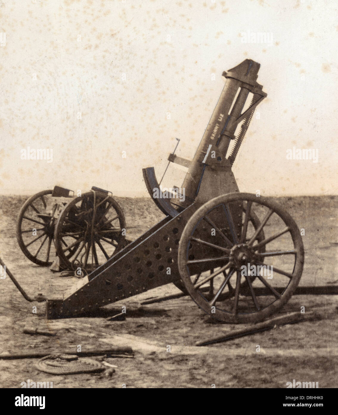 Canon anti-aérien, Skinny Liz, Western Front, WW1 Banque D'Images