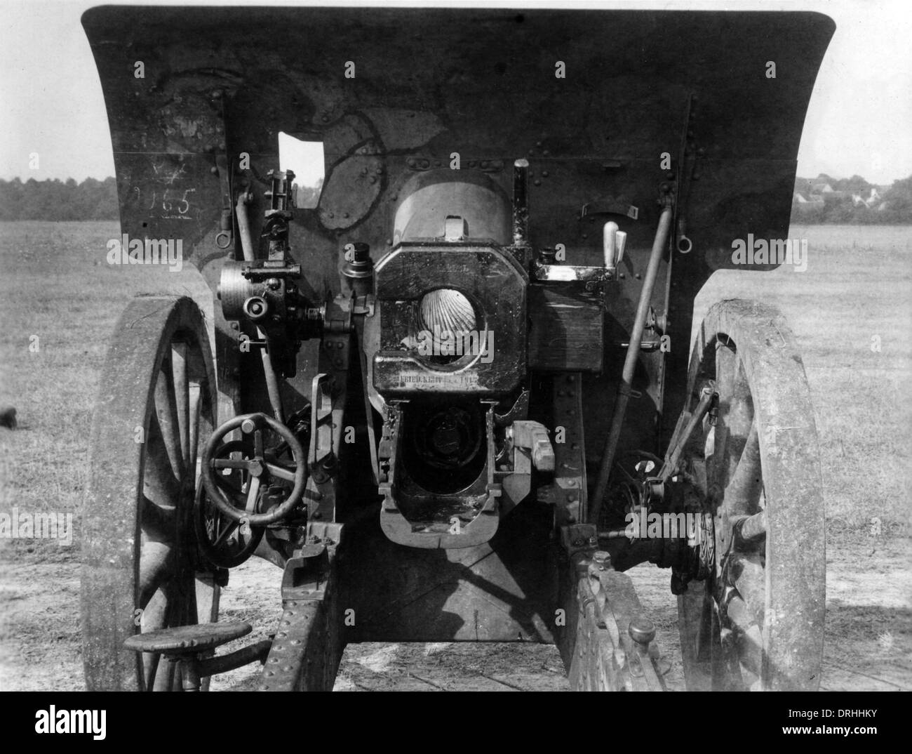 Le canon Krupp à Mehun sur Yèvre, France, WW1 Banque D'Images