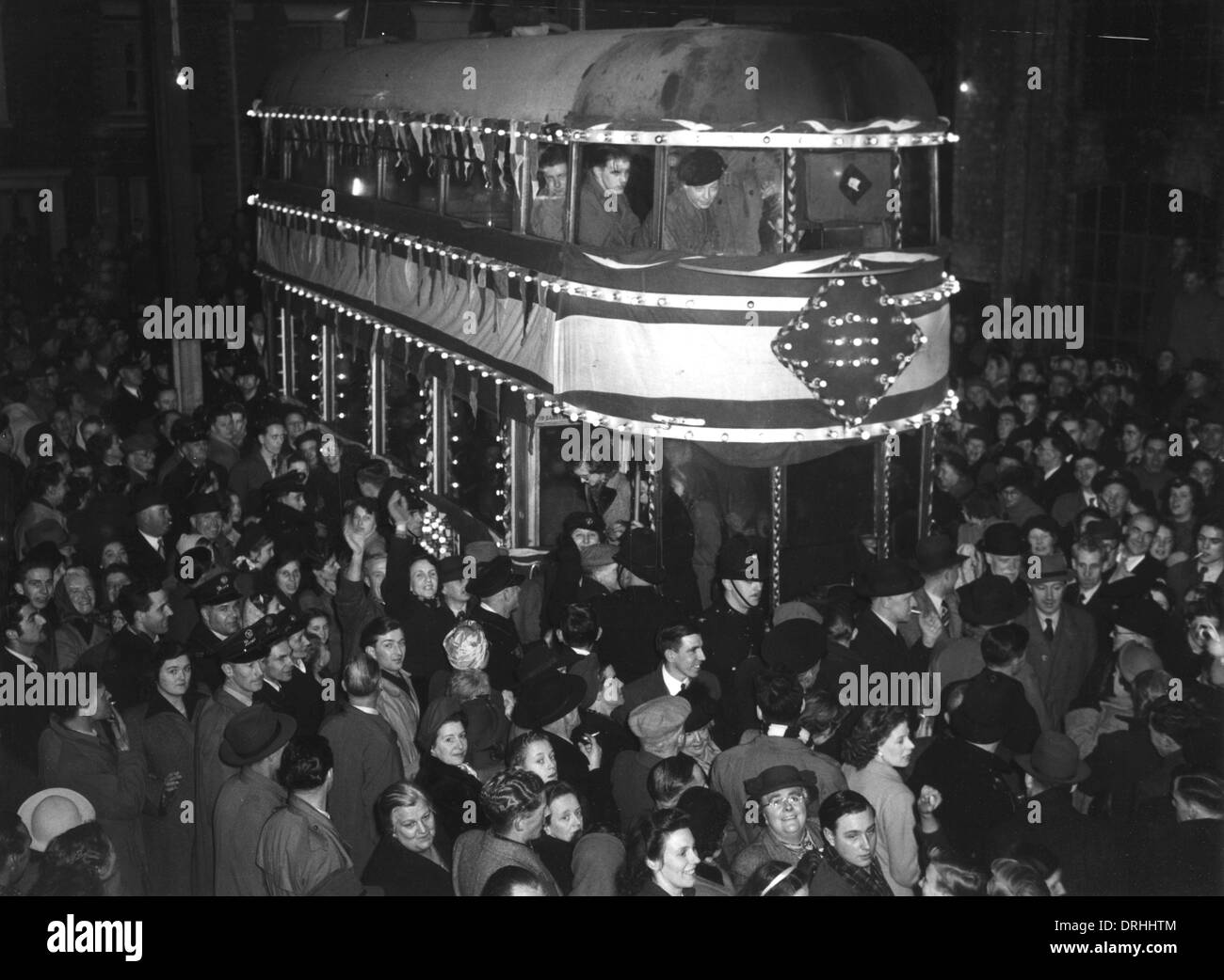 Célébration du voyage du dernier tramway à Southampton Banque D'Images