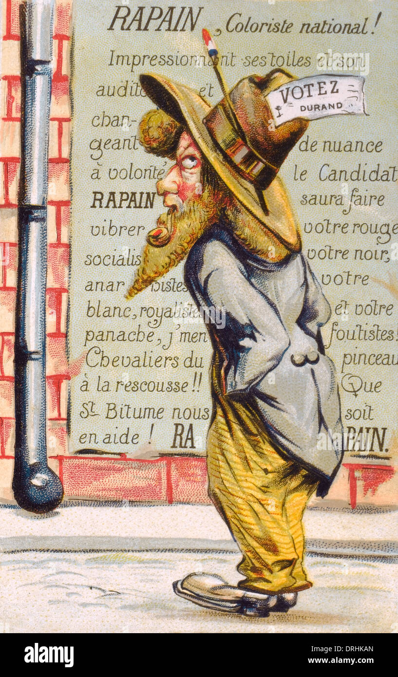 La satire de 1906 Élections en France Banque D'Images