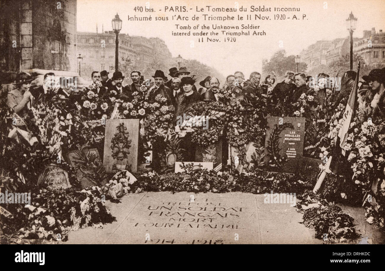 Tombe de Soldat Inconnu Arc de Triomphe, Paris, France Photo Stock