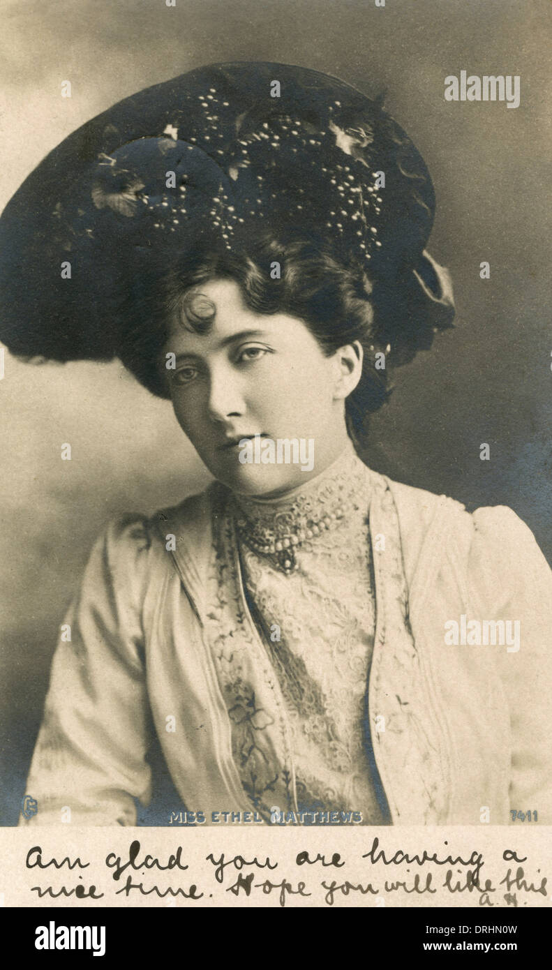 Ethel Matthews, actrice de comédie musicale Banque D'Images